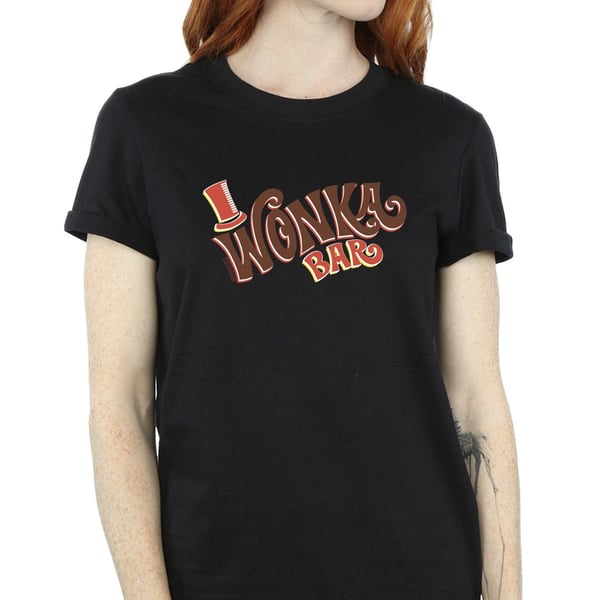 Willy Wonka Womens/Ladies Bar Logo Cotton Boyfriend T-Shirt