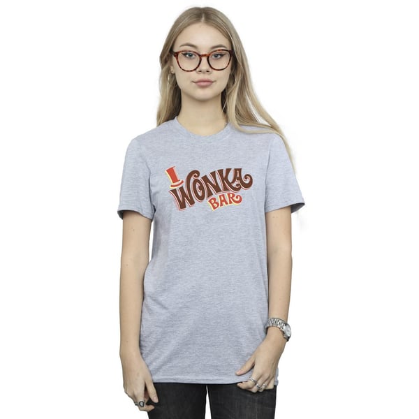 Willy Wonka Womens/Ladies Bar Logo Cotton Boyfriend T-Shirt