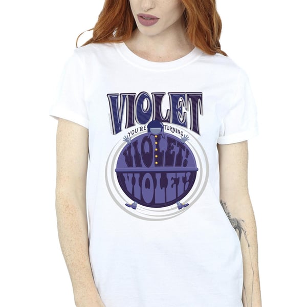 Willy Wonka Womens/Ladies Violet Turning Violet Cotton Boyfriend T-Shirt
