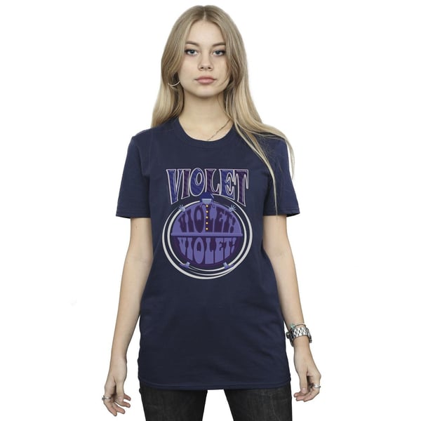 Willy Wonka Womens/Ladies Violet Turning Violet Cotton Boyfriend T-Shirt