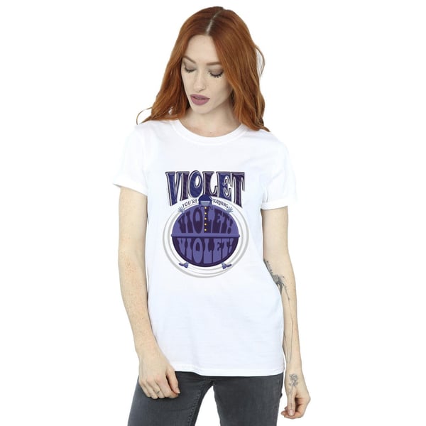Willy Wonka Womens/Ladies Violet Turning Violet Cotton Boyfriend T-Shirt