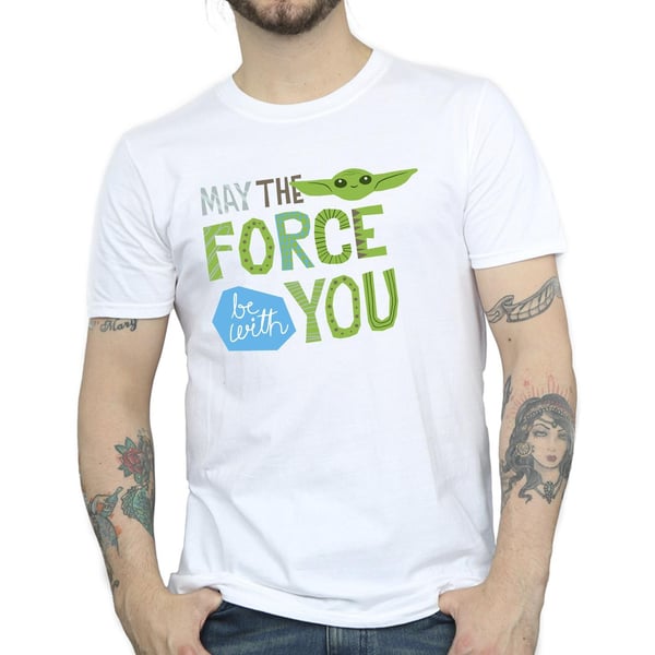 Star Wars Mens The Mandalorian May The Force Be With You T-Shirt