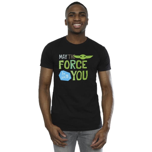 Star Wars Mens The Mandalorian May The Force Be With You T-Shirt