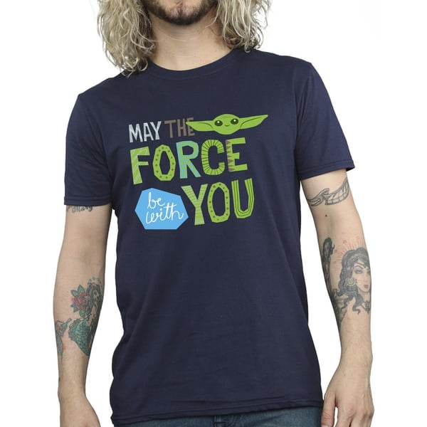 Star Wars Mens The Mandalorian May The Force Be With You T-Shirt
