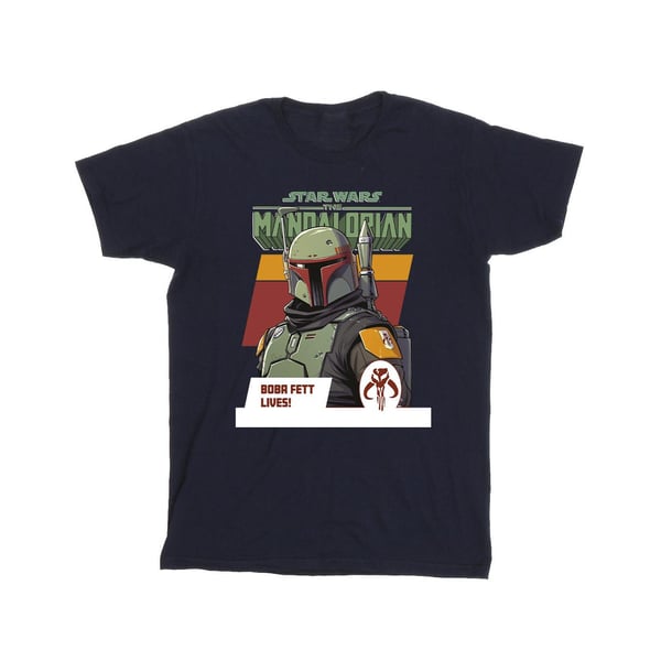 Star Wars Mens The Mandalorian Boba Fett Lives T-Shirt