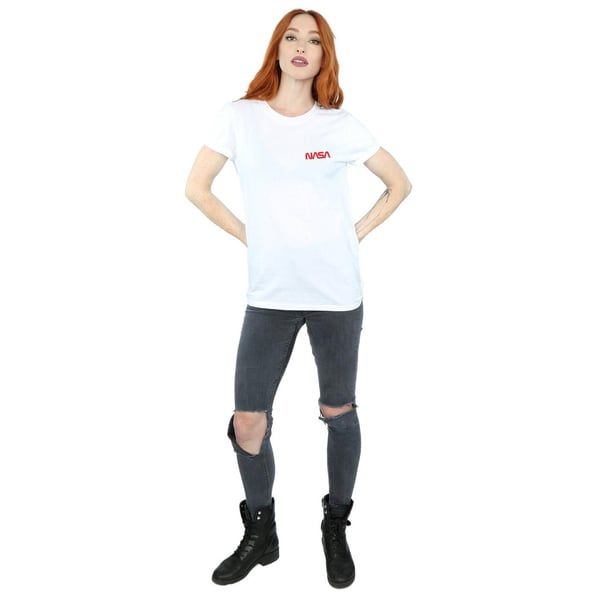 NASA Womens/Ladies Modern Logo Chest Cotton Boyfriend T-Shirt