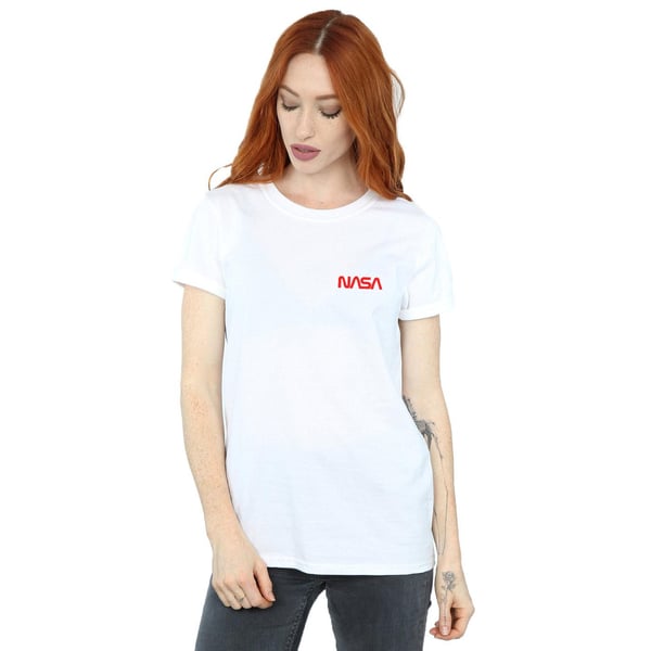 NASA Womens/Ladies Modern Logo Chest Cotton Boyfriend T-Shirt