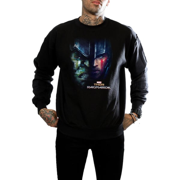 Marvel Miesten Thor Ragnarok Hulk Split Face Collegepaita