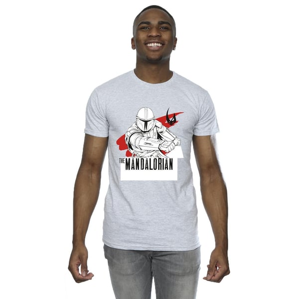 Star Wars Mens The Mandalorian Mando Shoots T-Shirt