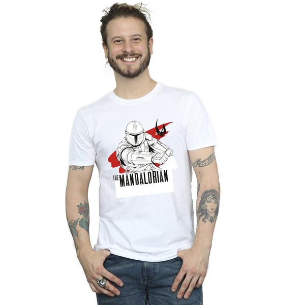 Star Wars Mens The Mandalorian Mando Shoots T-Shirt