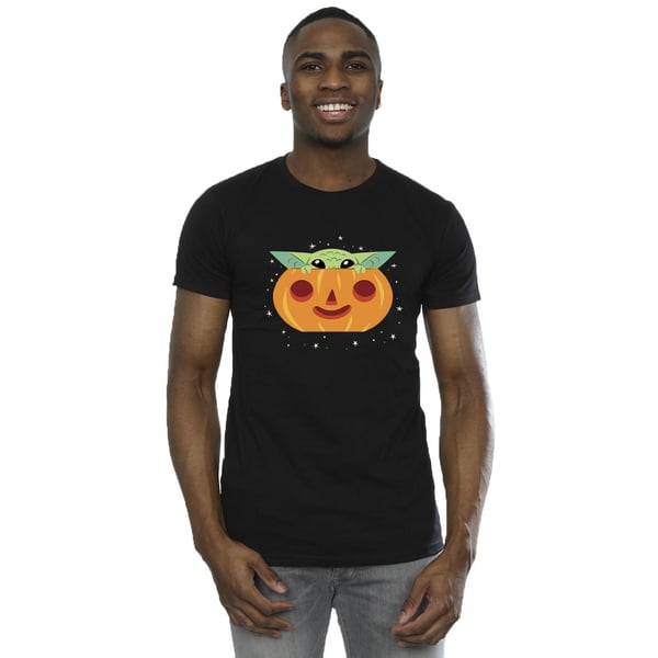 Star Wars Mens The Mandalorian Grogu Pumpkin T-Shirt