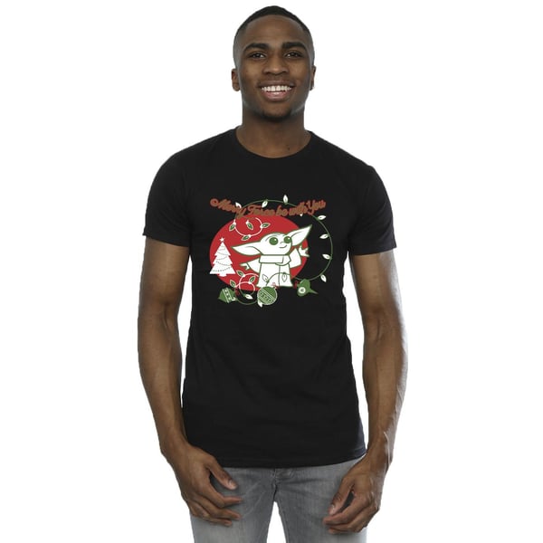 Star Wars The Mandalorian Mens Baby Yoda Force Be With You T-Shirt
