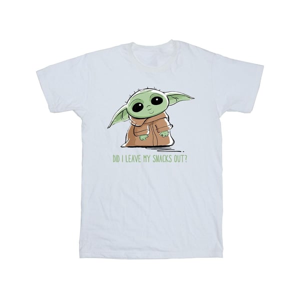 Star Wars Mens The Mandalorian Grogu Snacks Meme T-Shirt