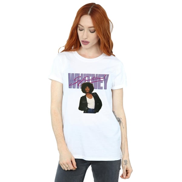 Whitney Houston Womens/Ladies So Emotional Album Cover Cotton Boyfriend T-Shirt