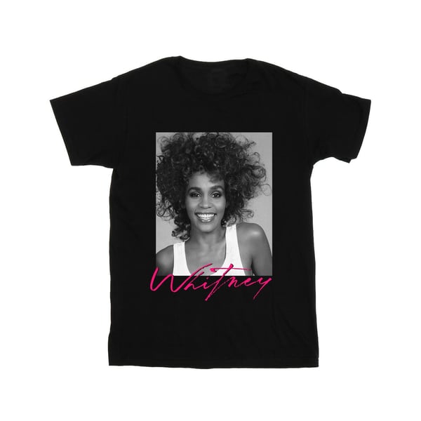 Whitney Houston Womens/Ladies Smile Photograph Cotton Boyfriend T-Shirt