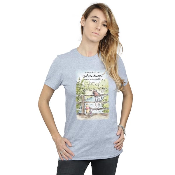Disney Womens/Ladies Winnie The Pooh Adventure Cotton Boyfriend T-Shirt