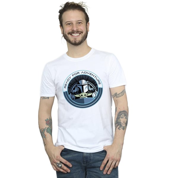 Star Wars Mens The Mandalorian Grogu Ready For Adventure T-Shirt