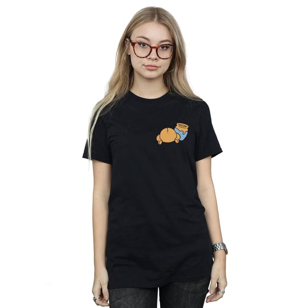 Disney Womens/Ladies Winnie The Pooh Backside Breast Print Cotton Boyfriend T-Shirt