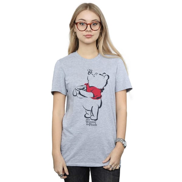 Disney Womens/Ladies Winnie The Pooh Drawing Cotton Boyfriend T-Shirt