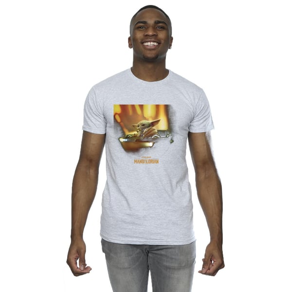 Star Wars Mens The Mandalorian Grogu Painted T-Shirt