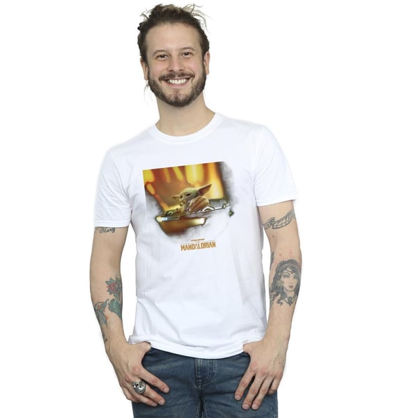 Star Wars Mens The Mandalorian Grogu Painted T-Shirt