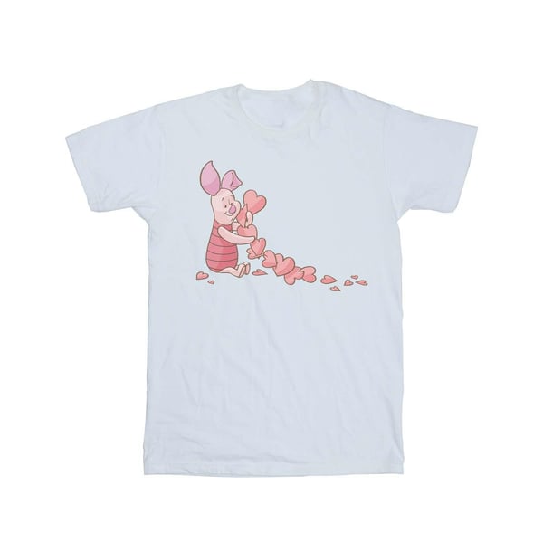 Disney Womens/Ladies Winnie The Pooh Piglet Chain Of Hearts Cotton Boyfriend T-Shirt