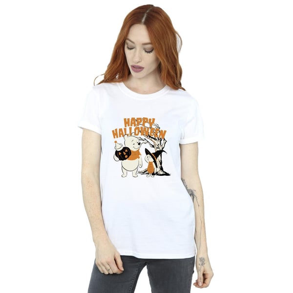 Disney Womens/Ladies Winnie The Pooh And Piglet Happy Halloween Cotton Boyfriend T-Shirt