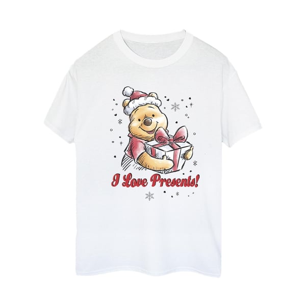 Disney Dam/Dam Winnie The Pooh Love Presents T-shirt i bomull med boyfriend-passform