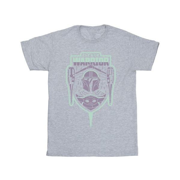 Star Wars Mens The Mandalorian Fierce Warrior Patch T-Shirt