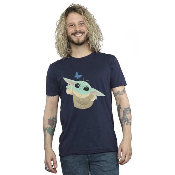 Star Wars Mens The Mandalorian Butterfly Catching T-Shirt