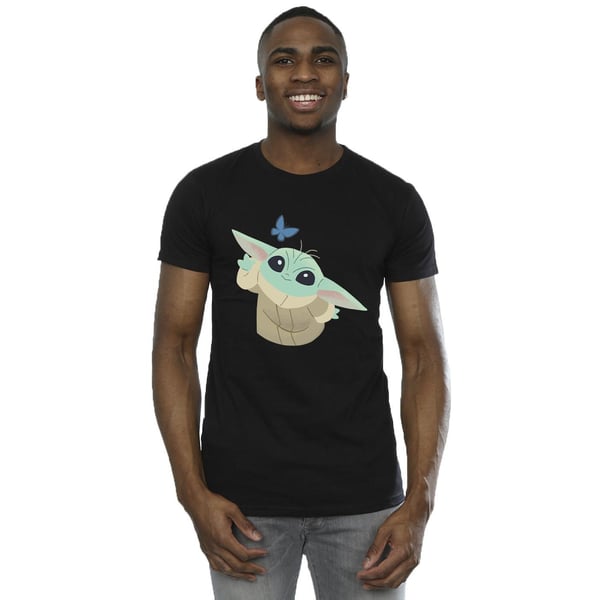Star Wars Mens The Mandalorian Butterfly Catching T-Shirt