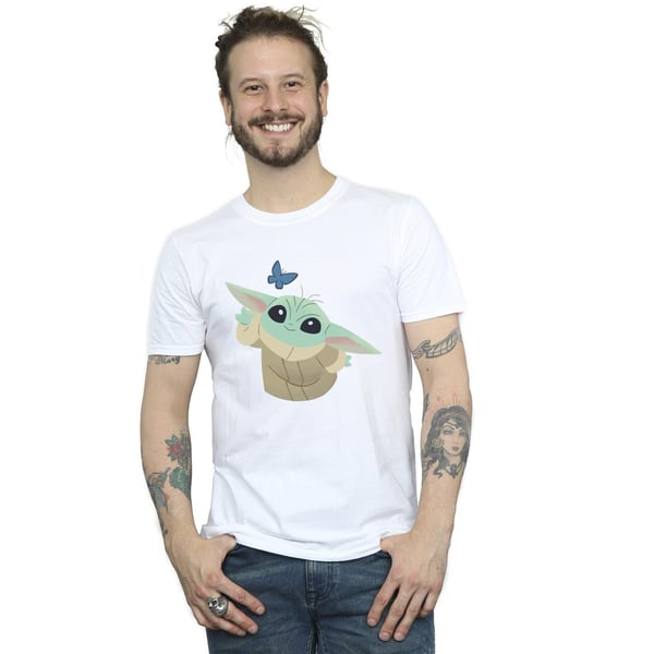 Star Wars Mens The Mandalorian Butterfly Catching T-Shirt