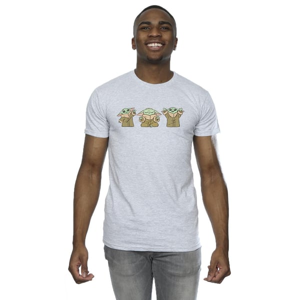 Star Wars Mens The Mandalorian Grogu Poses T-Shirt