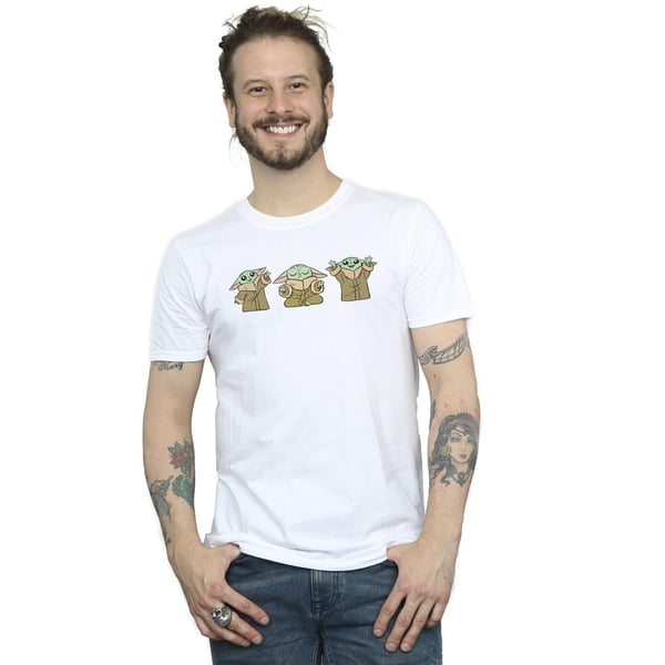 Star Wars Mens The Mandalorian Grogu Poses T-Shirt