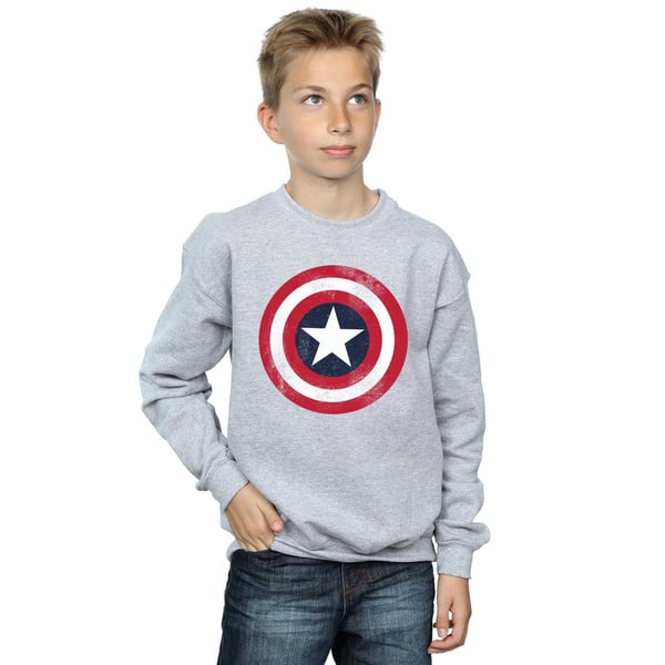Marvel Boys Captain America Distressed Shield Sweatshirt