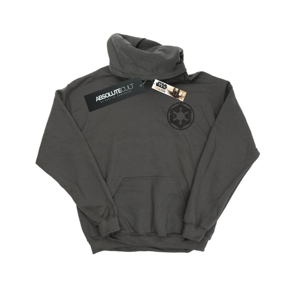 Star Wars Boys The Mandalorian Galactic Empire Insignia Breast Print Hoodie