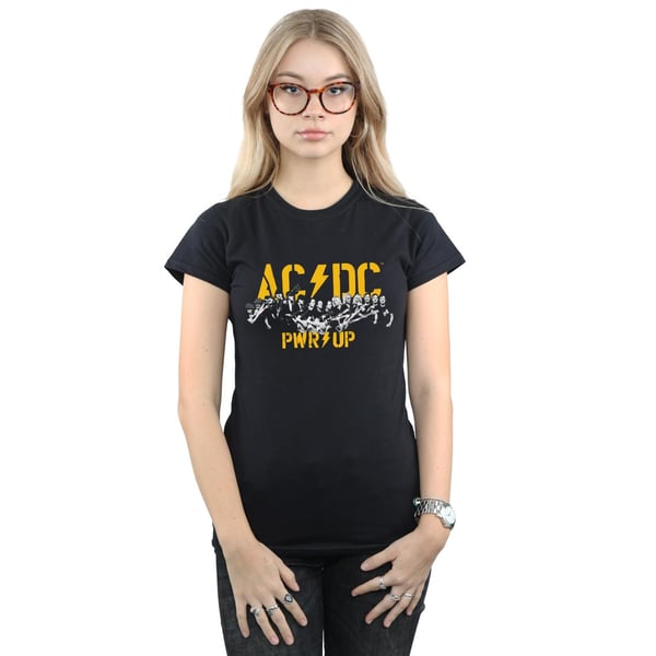 AC/DC naisten PWR UP -muotokuva-T-paita puuvillaa