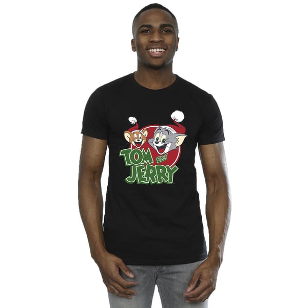Tom And Jerry Miesten Jouluhattu Logo T-paita