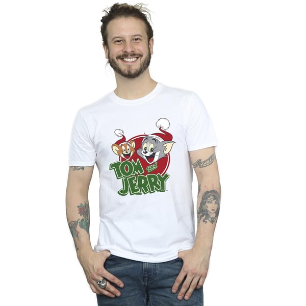 Tom And Jerry Miesten Jouluhattu Logo T-paita
