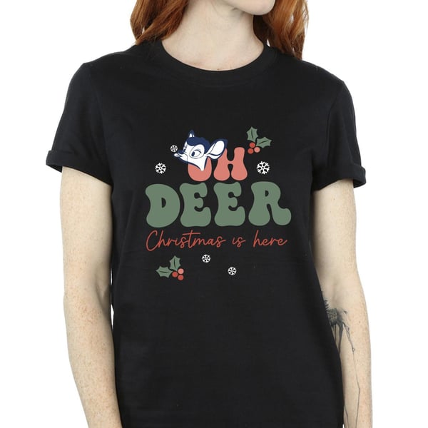 Disney Womens/Ladies Bambi Oh Deer Cotton Boyfriend T-Shirt