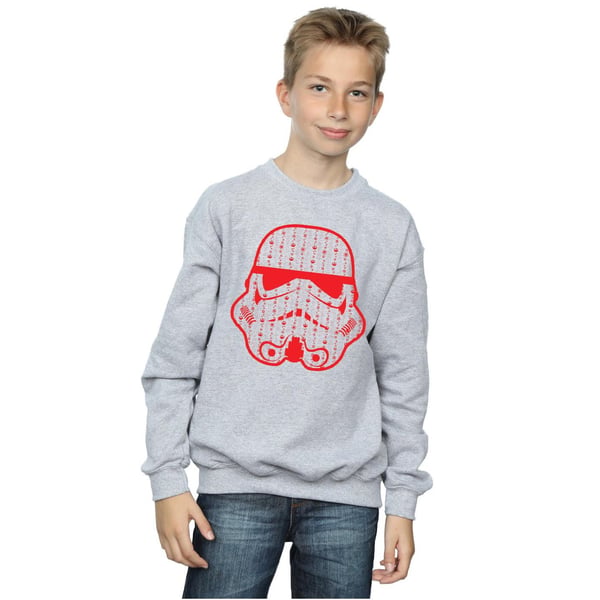 Star Wars Boys Christmas Stormtrooper Helmet Sweatshirt