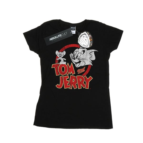 Tom And Jerry Dam/Dam Distressed Logo T-shirt i Bomull