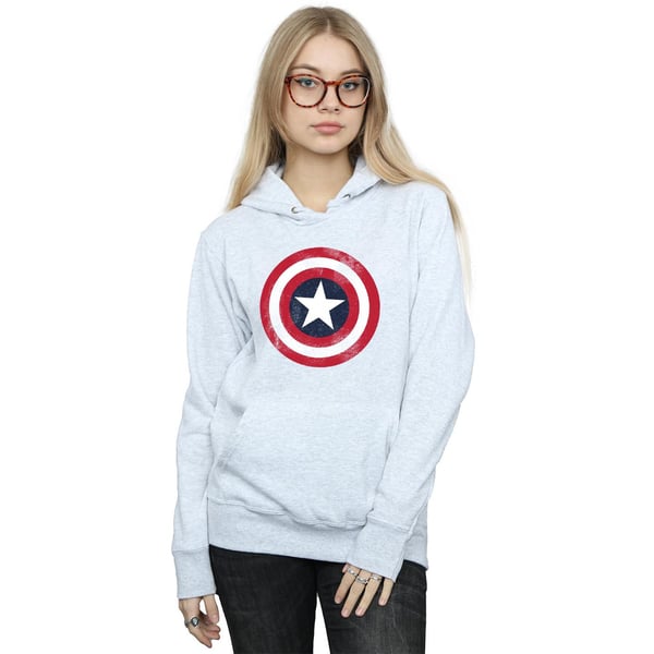 Marvel Womens/Ladies Captain America Distressed Shield Hoodie