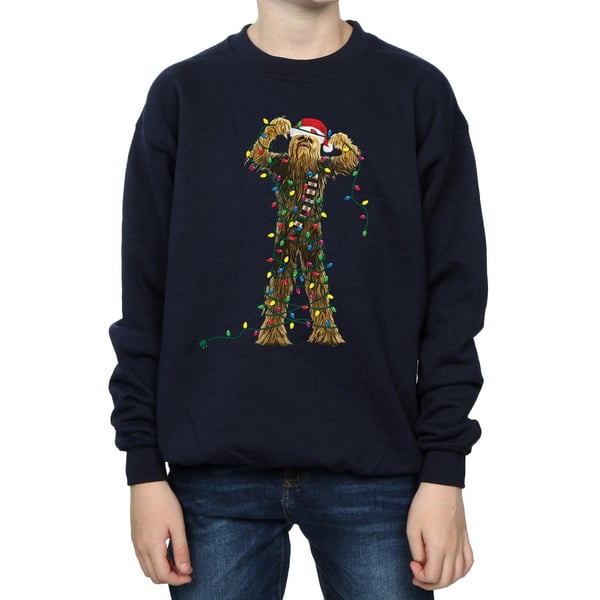 Star Wars Boys Chewbacca Christmas Lights Sweatshirt