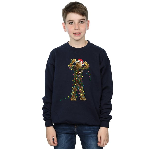 Star Wars Boys Chewbacca Christmas Lights Sweatshirt
