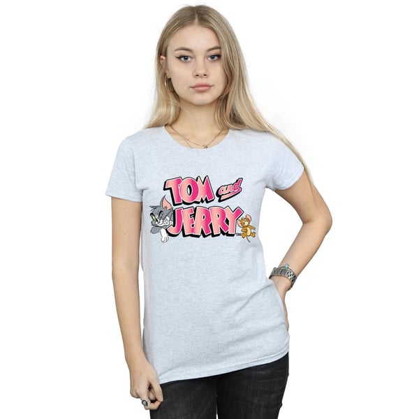 Tom And Jerry Naisten/Naisten Gradient Logo Puuvilla T-paita