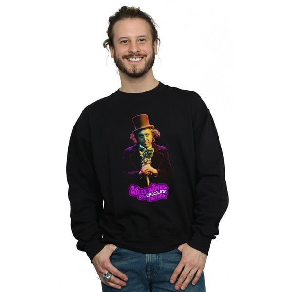 Willy Wonka And The Chocolate Factory Mens Dark Pose Sweatshirt