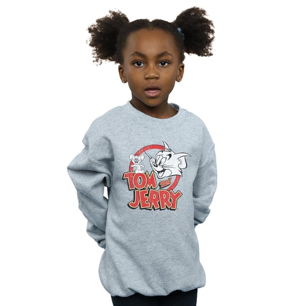 Tom And Jerry tyttöjen kulunut logopaita