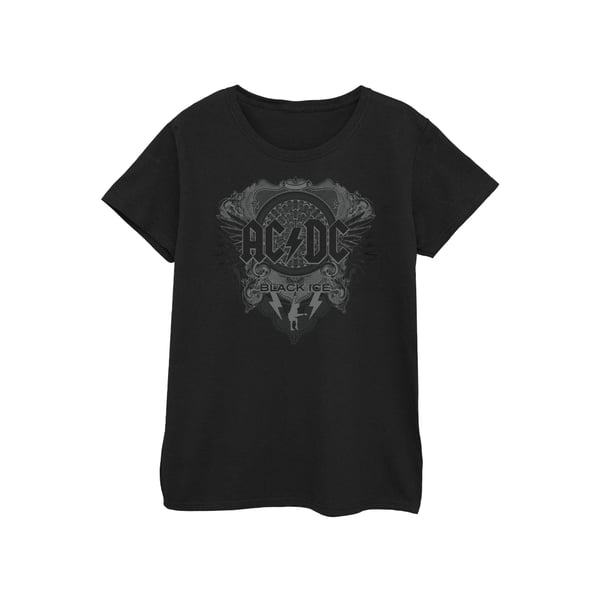 AC/DC Womens/Ladies Black Ice Cotton T-Shirt