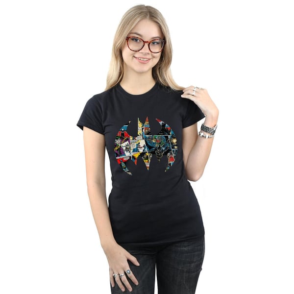 DC Comics Womens/Ladies Batman Comic Book Logo Cotton T-Shirt